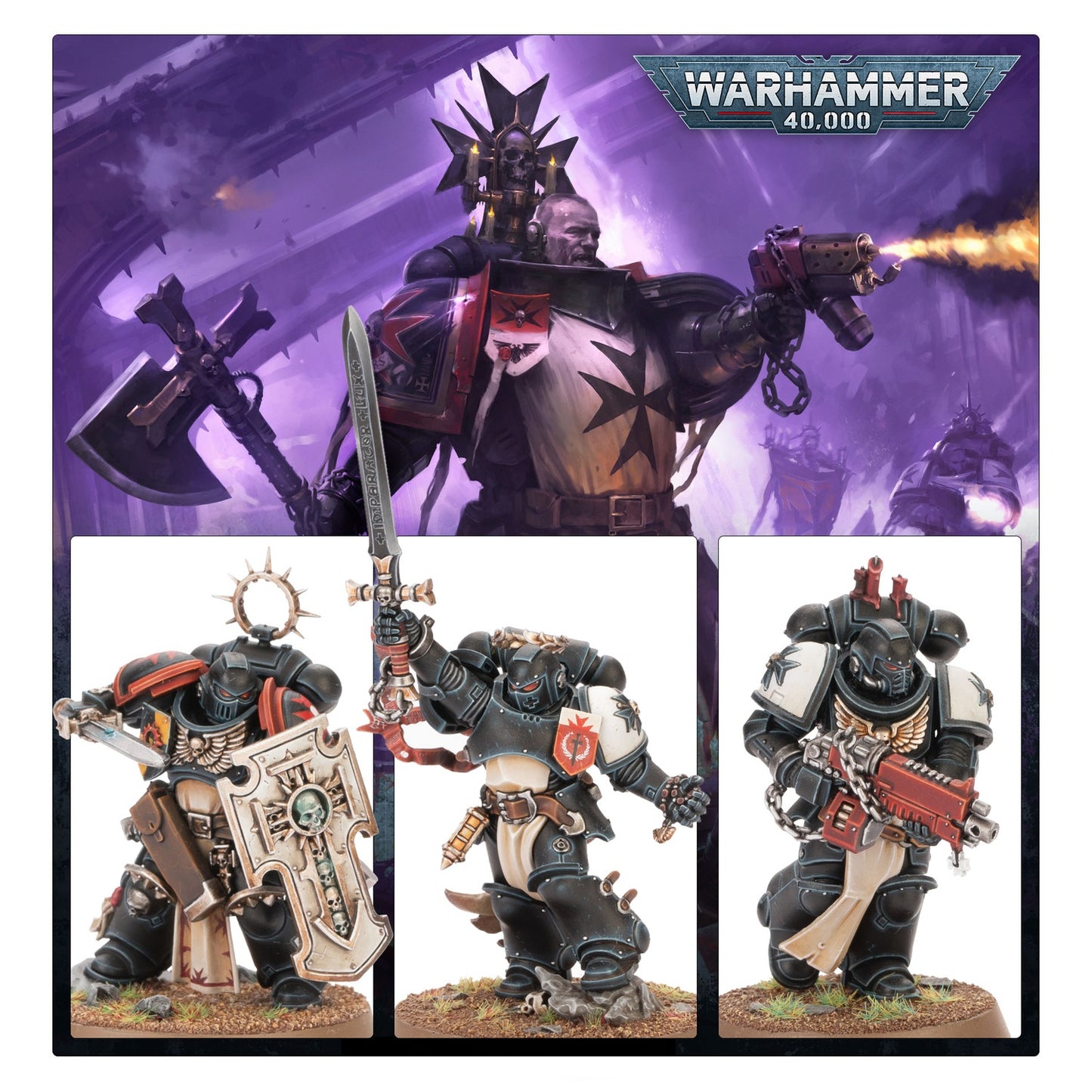 Warhammer 40k KAMPFPATROUILLE DER BLACK TEMPLARS - Miniaturen Box - Neu & OVP