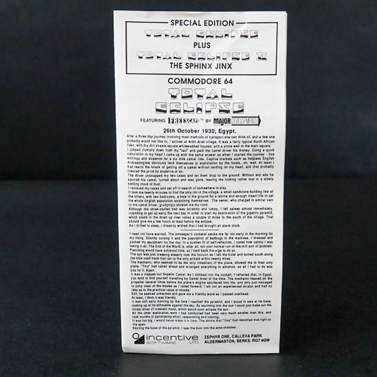 Total Eclipse Special Edition Commodore 64 C64 Diskette CiB Anleitung und Poster