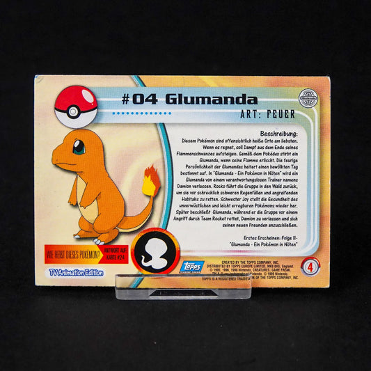 Pokémon topps TCG - TV Animation Edition - #04 Glumanda - Deutsch - GD