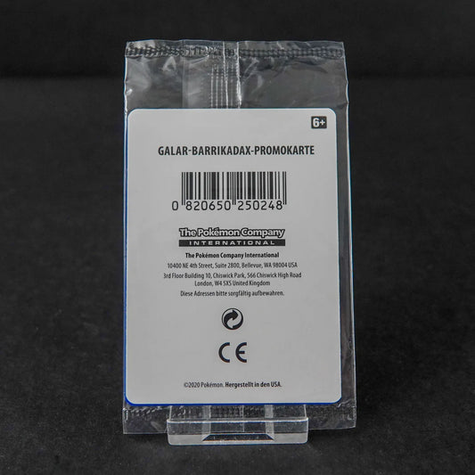 Pokémon TCG - Schwert & Schild Promo - Galar-Barrikadax - STAMPED - DE - Sealed