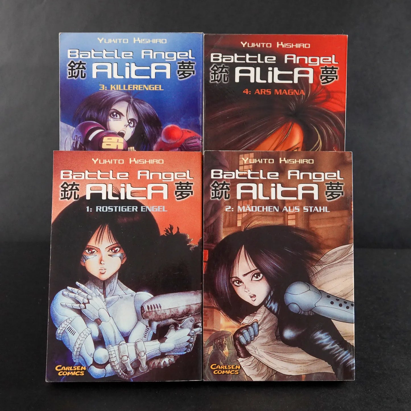 Battle Angel Alita Manga (1991) - Band 1-4 Paperback - Carlsen Comics - Deutsch