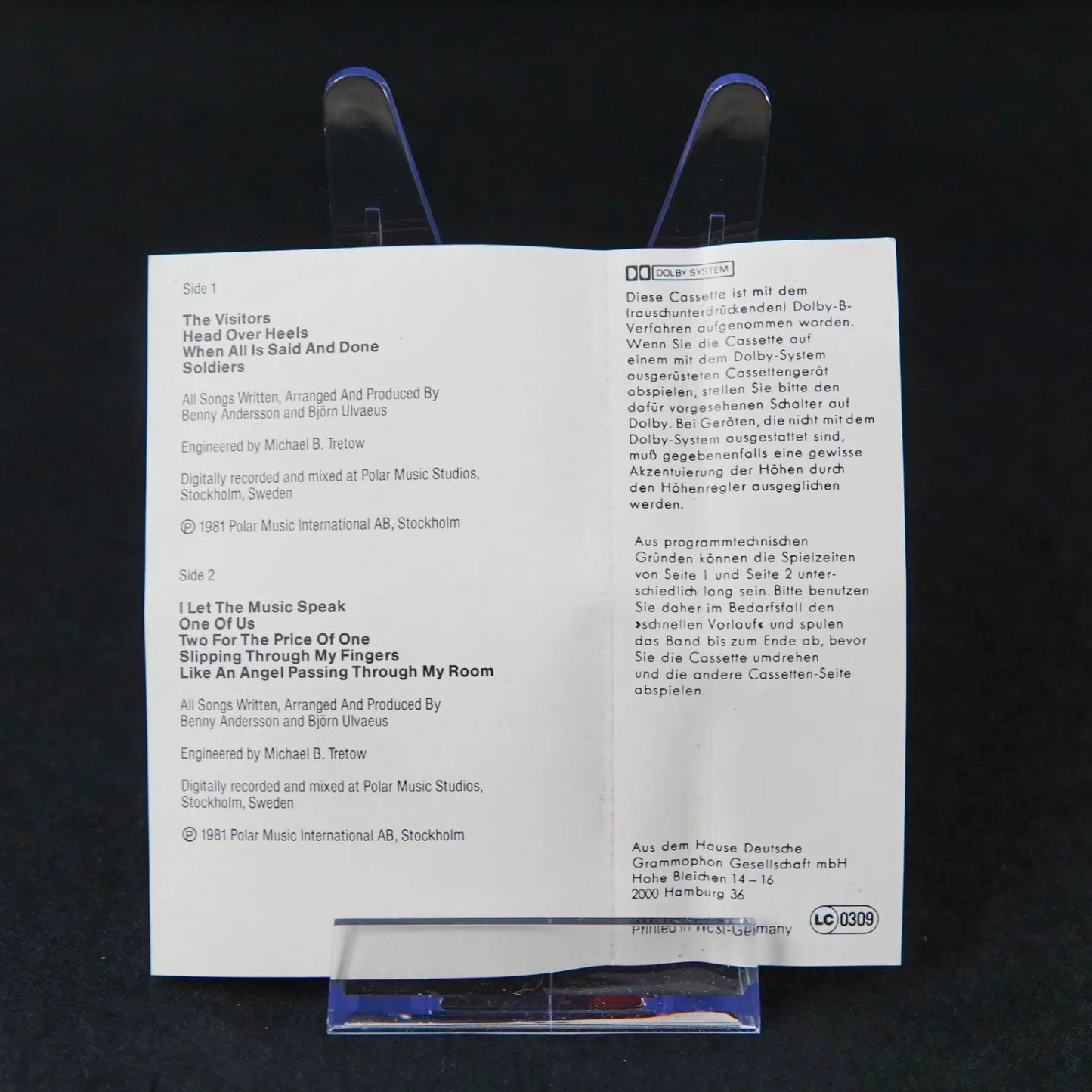 ABBA - The Visitors (1981) - Kassette - Synth-Pop - RARITÄT - NM / VG+