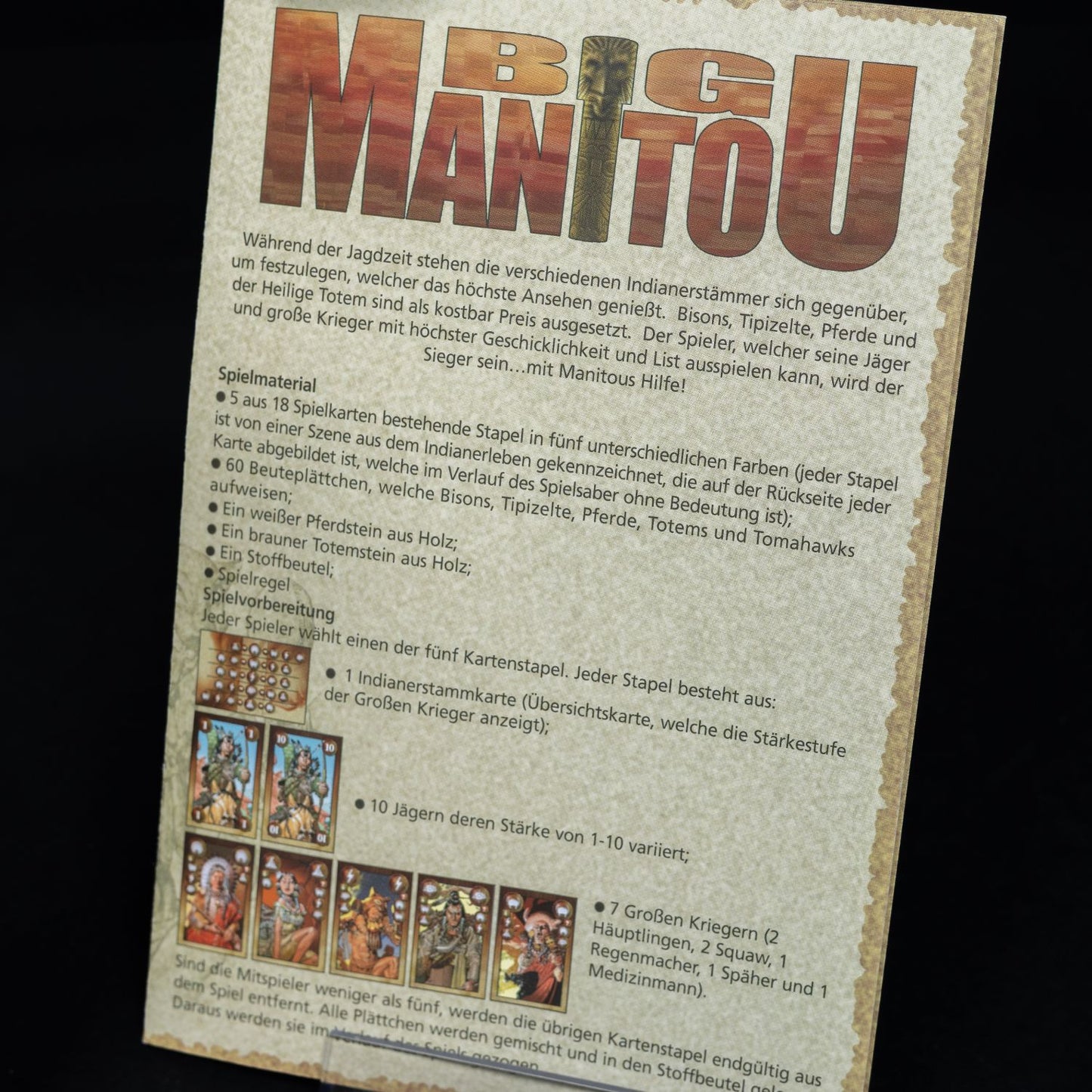 Big Manitou - Kartenspiel - Burkhardt Spiele - Vollständig - Zustand neuwertig