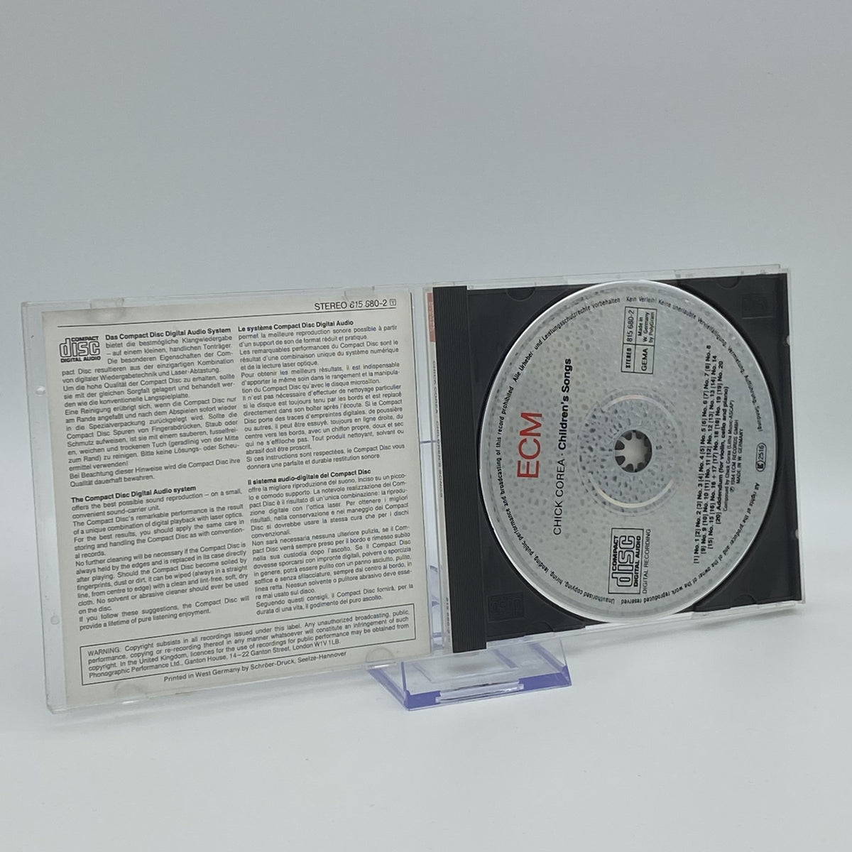 Chick Corea - Children's Songs - 1984 - ECM Records - CD - Album - Gebraucht