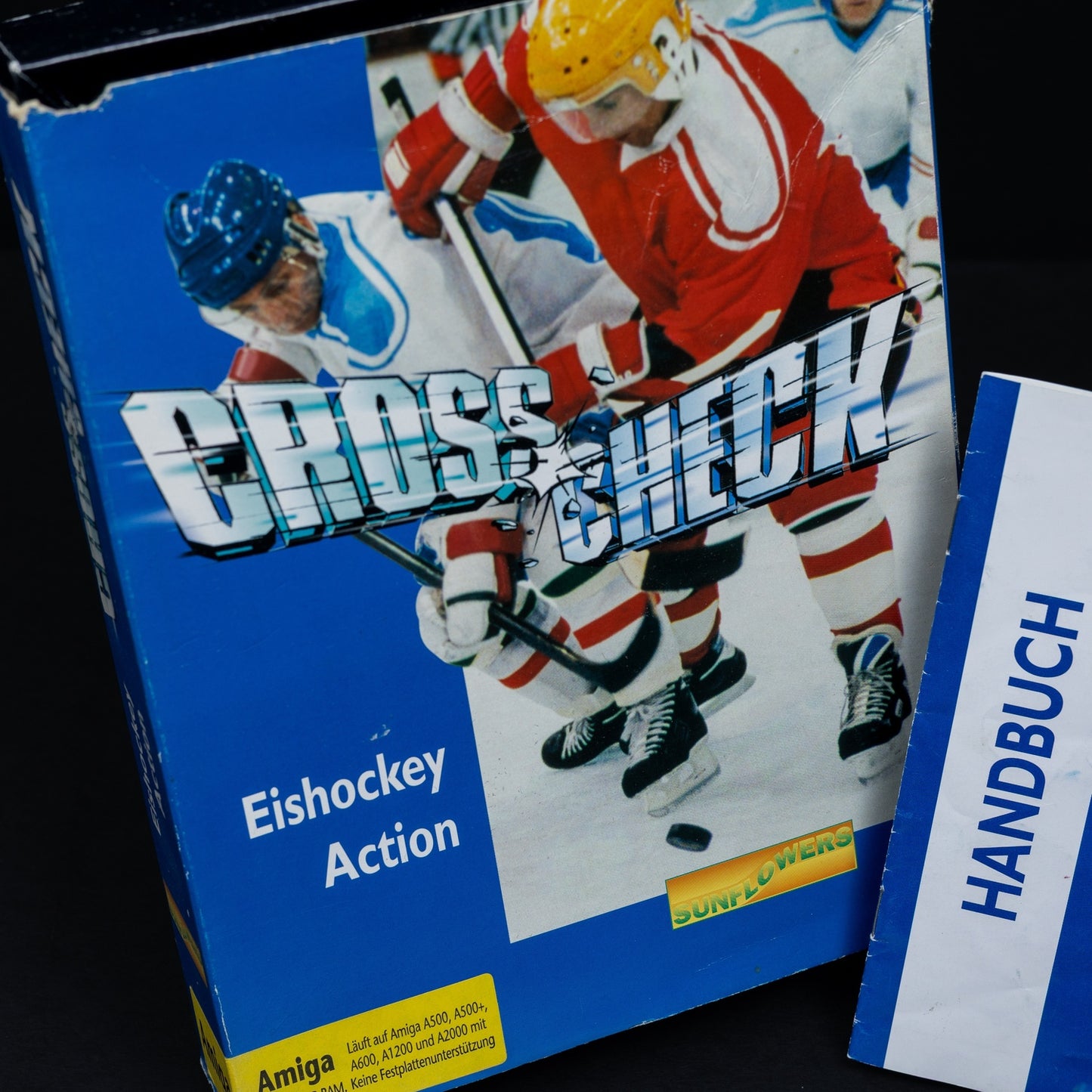 Crosscheck - Amiga Eishockey Spiel - Big Box CiB - Zustand Gut