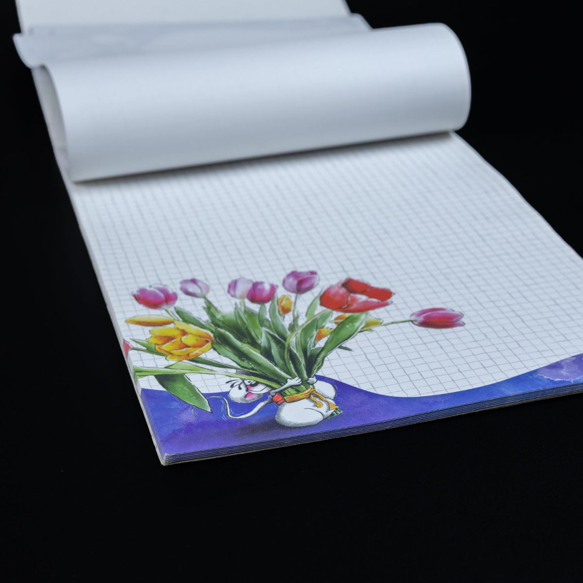 Diddl DIN A4 Block - 35 Blatt - Diddl mit Tulpen - Art. Nr. 1318.001