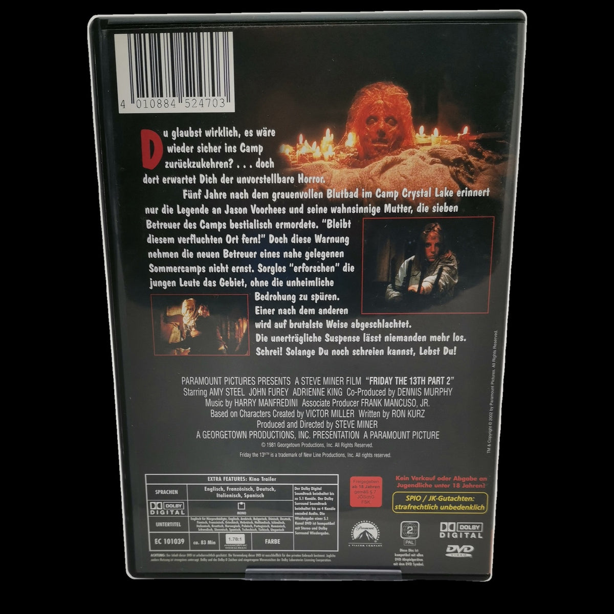 Freitag der 13. Teil 2 - Widescreen Edition - Horror - DVD - Slasher - Sehr gut