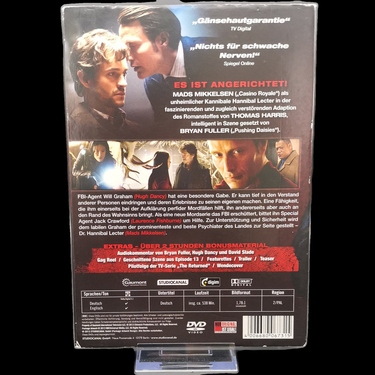 Hannibal - Staffel 1 - Uncut - 4 DVDs - Wendecover - Krimi - DVD - Gebraucht