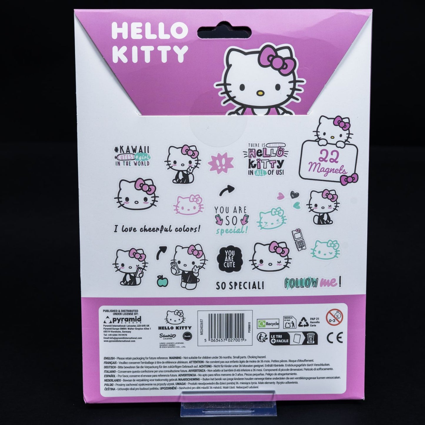 Hello Kitty Magnet Set - 22 Kühlschrank-Magnete - NEU
