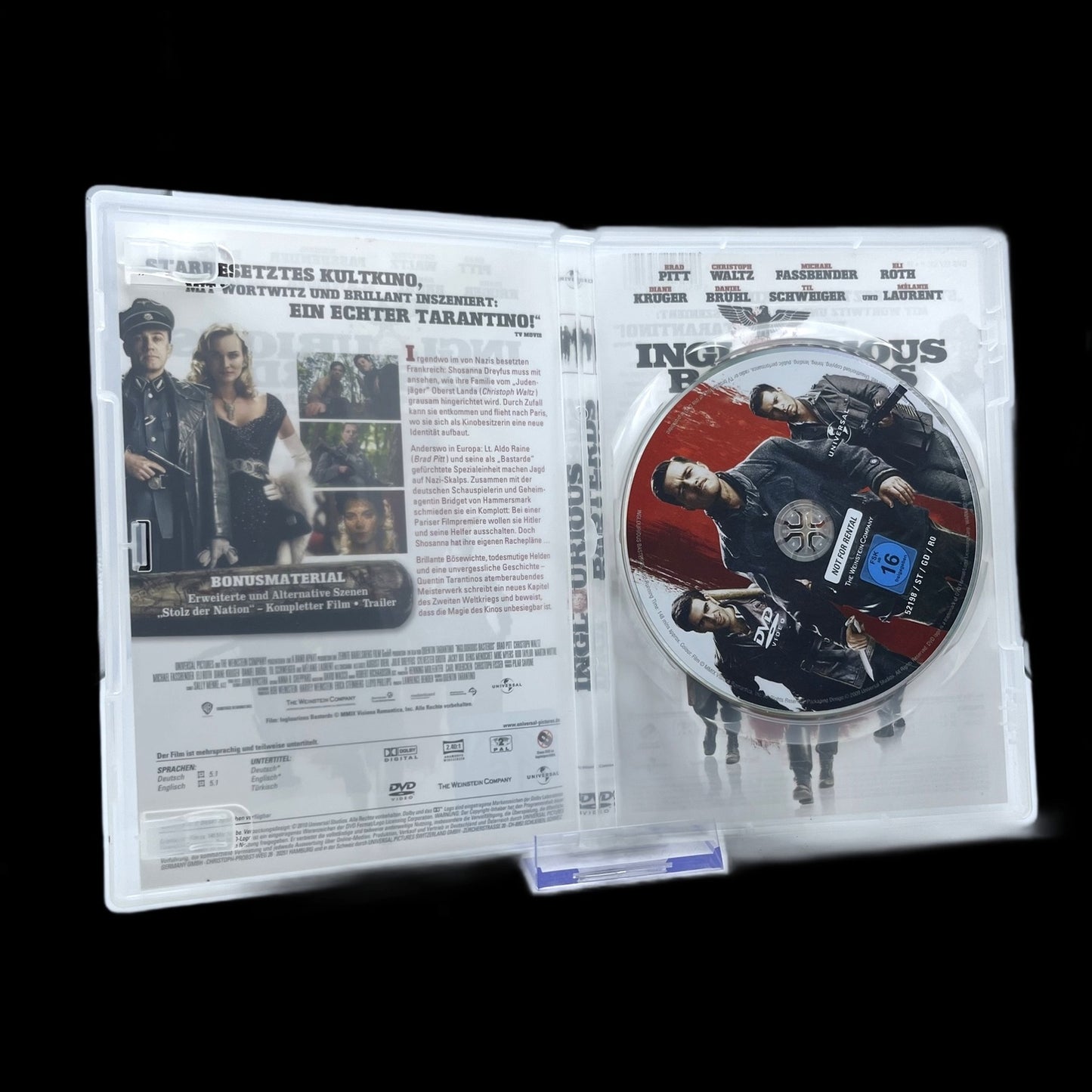 Inglourious Basterds - Regie - Quentin Tarantino - Darsteller - DVD - Gebraucht