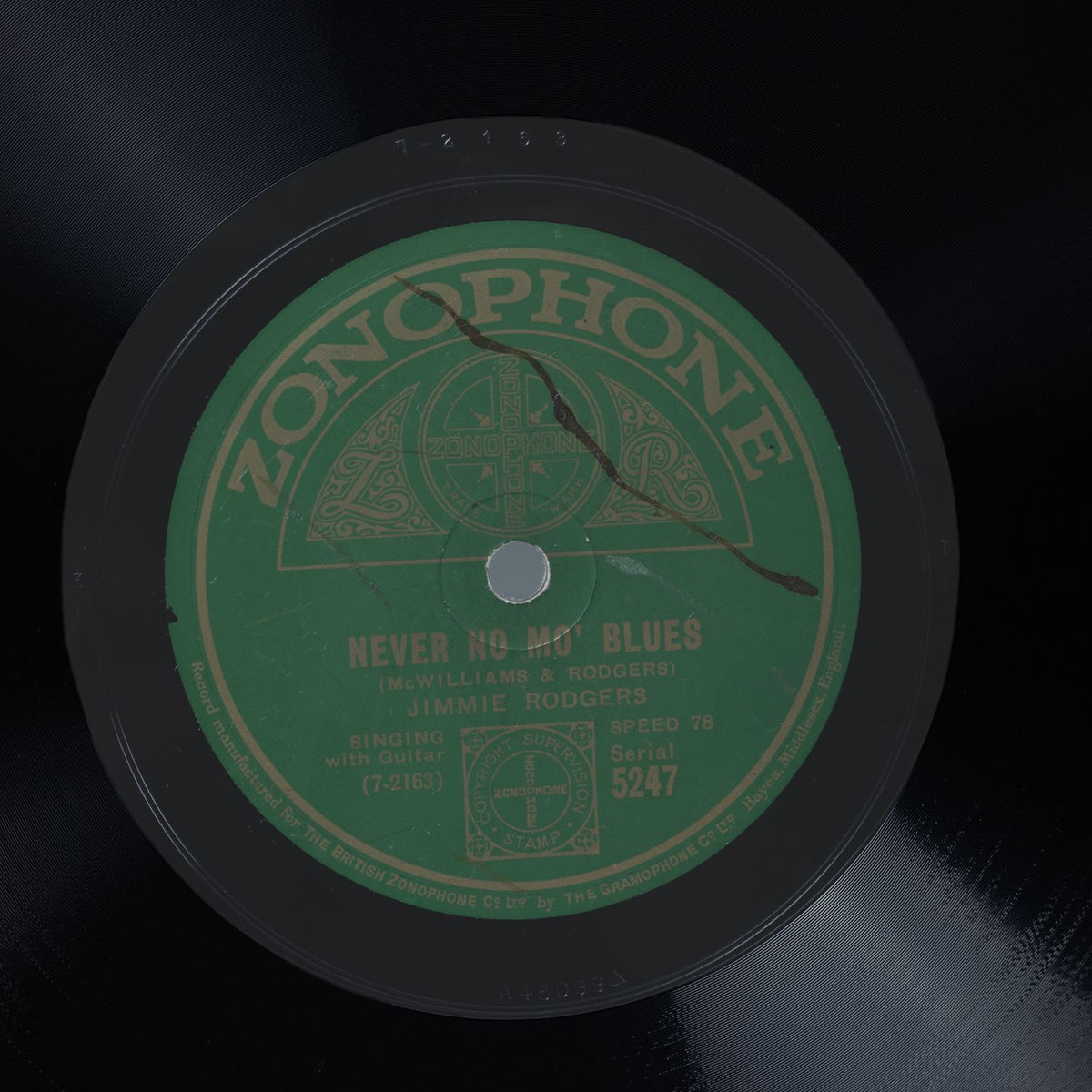 Jimmie Rodgers - Blue Yodel No. 3 / Never No Mo' Blues - Shellack - VG+ / G+