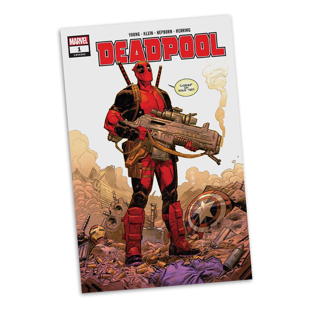 Marvel Deadpool Figur - Statue Maßstab 1:6 inkl. Comic Buch Ausgabe #1 - Sealed