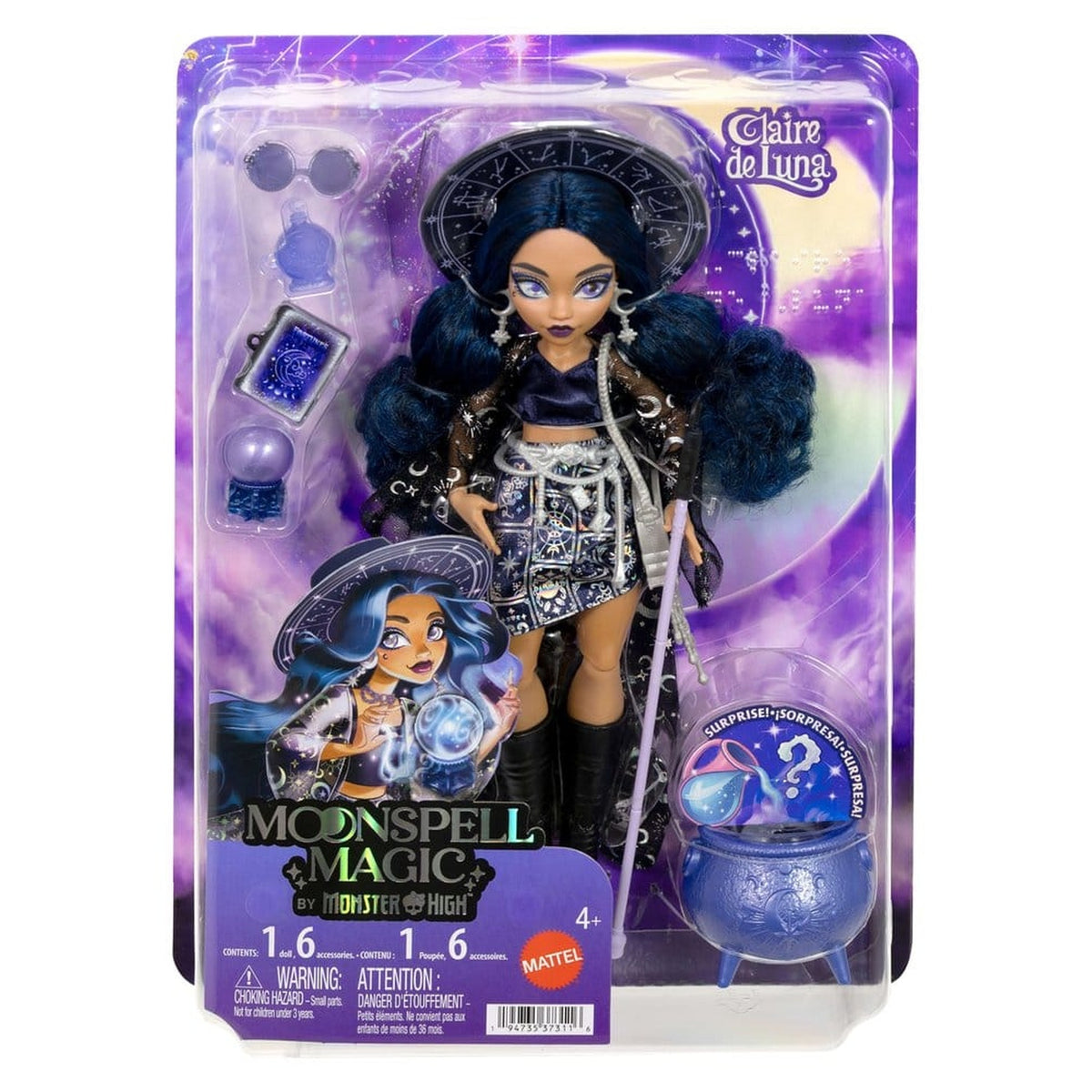 Monster High Moonspell Magic Puppe Claire de Luna - Kunststoff - Neu & OVP