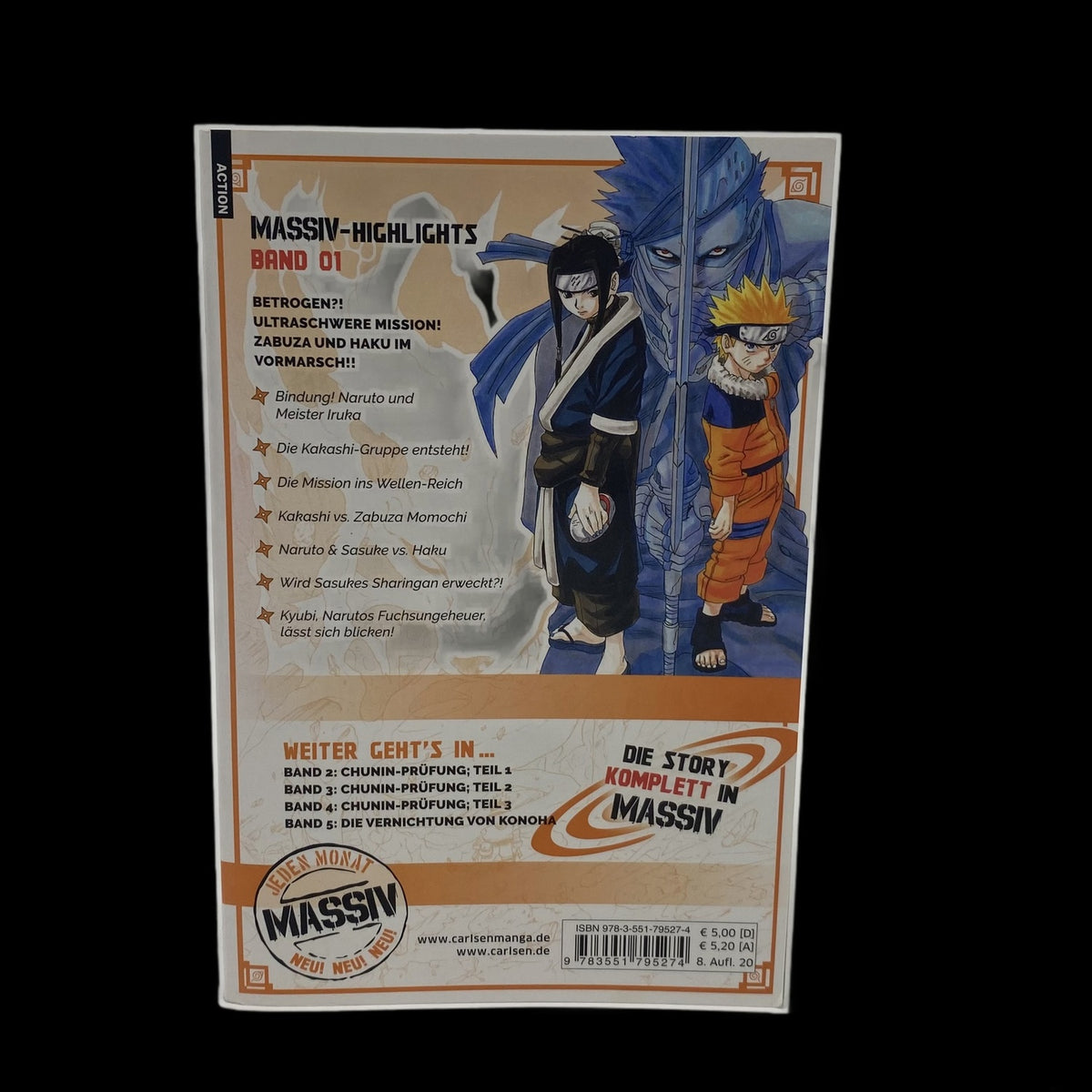 Naruto Massiv - Band 1-3 - Carlsen Manga - Deutsch - Mäßige Gebrauchsspuren