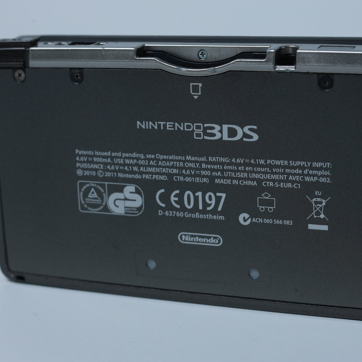 Nintendo 3DS Handheld Spielkonsole - Schwarz - CTR-001 - PAL - Zustand Gut
