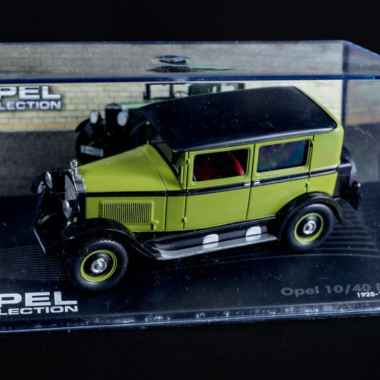 Opel Collection - 10/40 PS (1925-1929) - 1:43 Stand-Modell - Mini-Vitrine