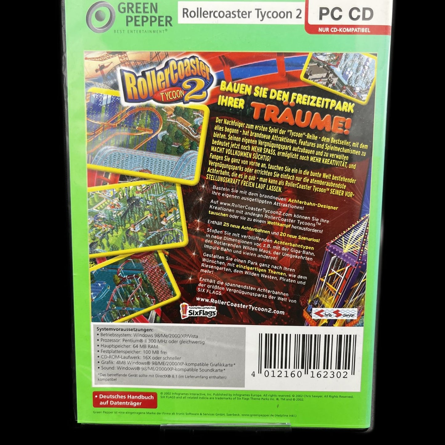 Green Pepper - Rollercoaster Tycoon 2 - PC CD-ROM - Aufbauspiel - Zustand gut