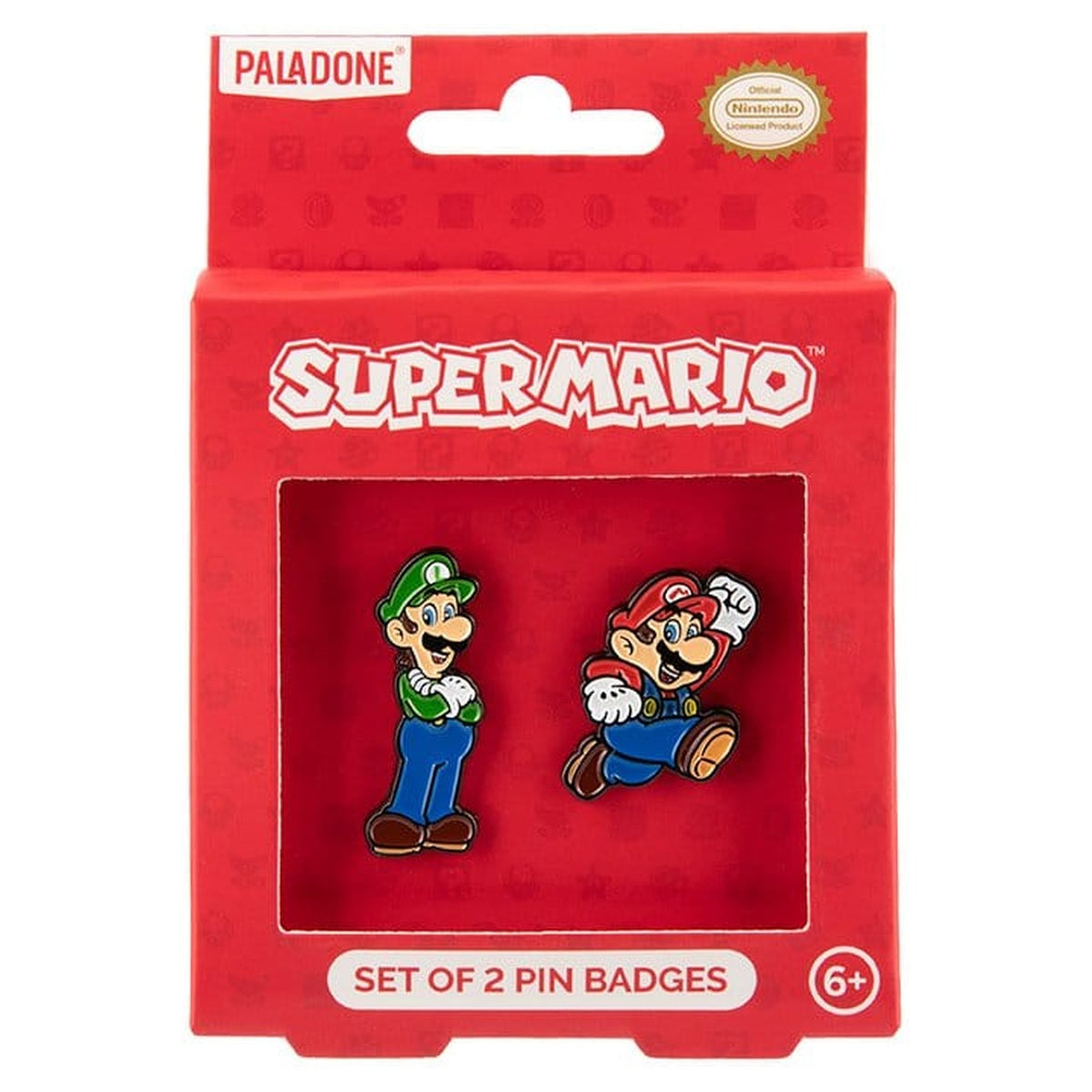 Super Mario Ansteck-Pin 2er-Pack - Mario & Luigi - Paladone - Neu & Sealed / OVP