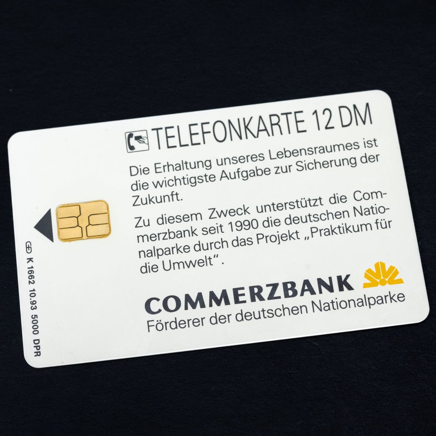 Telefonkarte - Commerzbank - 12 DM - K 1662 10.93 5000 DPR - Auflage 5000