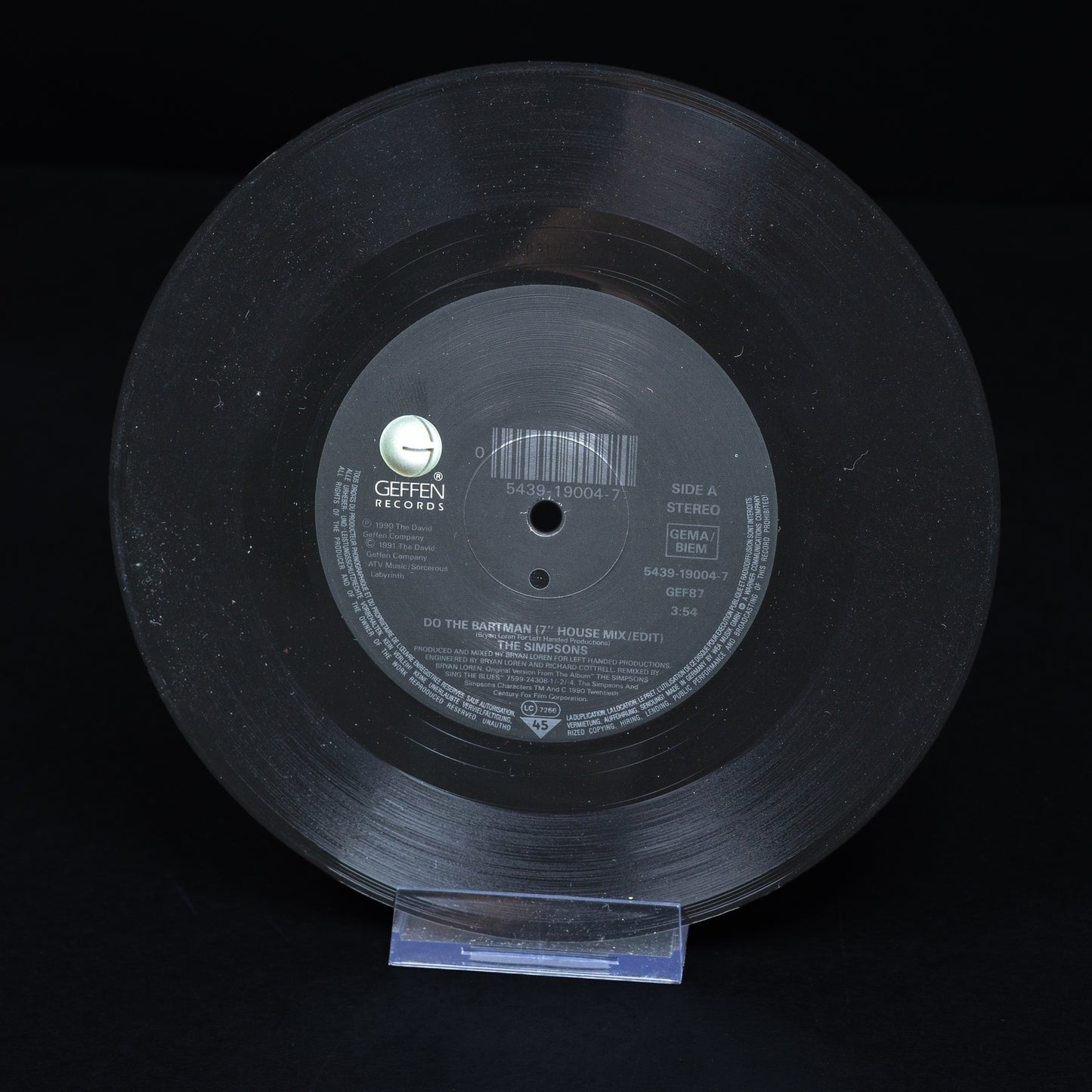 The Simpsons - Do The Bartman - 7'' Vinyl Schallplatte - VG+ / VG+