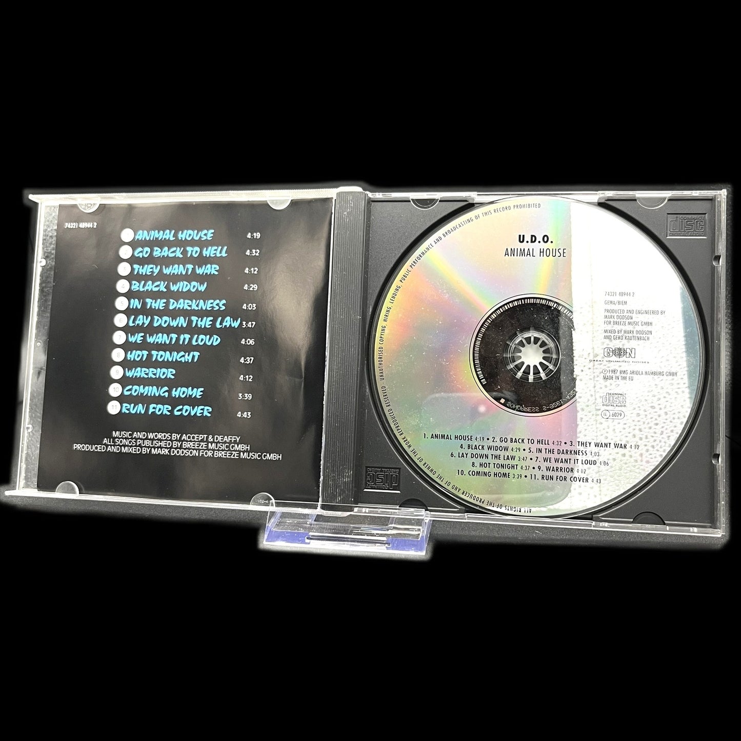 U.D.O - Animal House - CD - Metal - Album - 1992 - BMG Ariola - Gebraucht