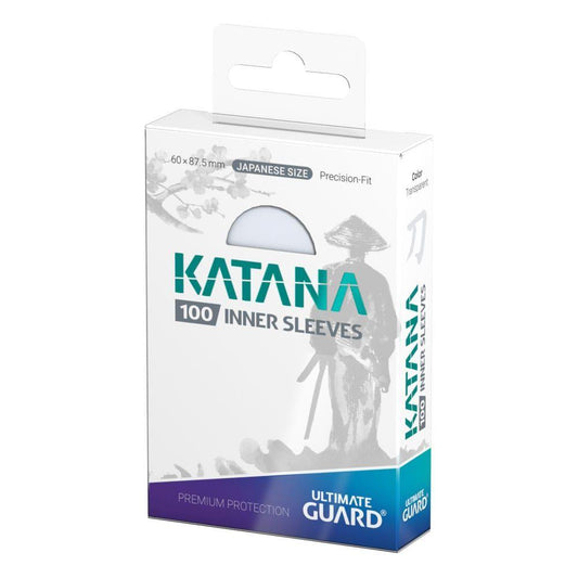 ultimate-guard-katana-inner-sleeves-japanese-size-transparent-100-2 - Utopia Collectibles