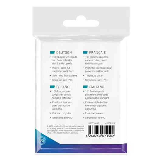 ultimate-guard-precise-fit-inner-sleeves-standardgroesse-transparent-100-stueck-2 - Utopia Collectibles