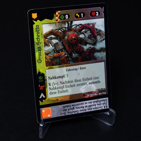 Warhammer 40K CCG: Grozza Schrotta - Dark Entrants - Super Rare HOLO FOIL - EX