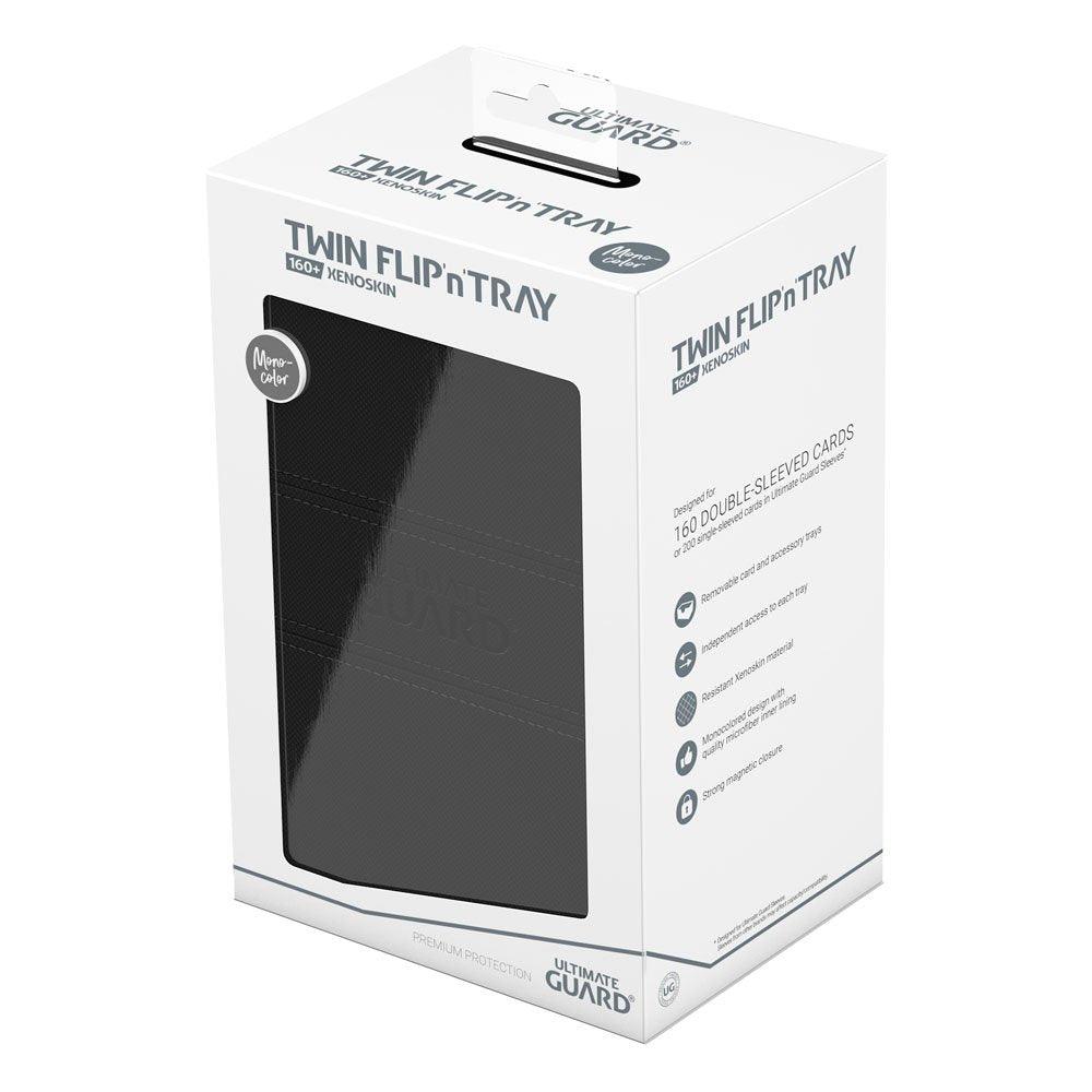 Ultimate Guard Doppel-Deckbox: Twin Flip'n'Tray 160+ Xenoskin - Schwarz
