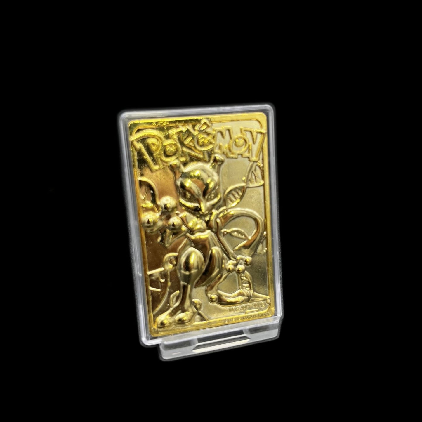 Pokémon - Mewtwo - 1999 Burger King - Sammelkarte - 23 Karat vergoldet im Etui