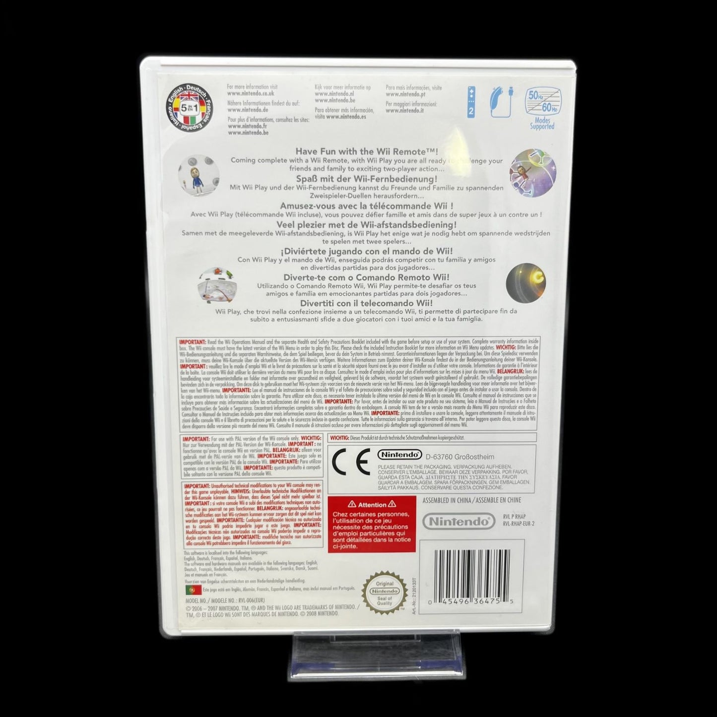 Wii Play - Nintendo Wii - Partyspiel - mit Handbuch - PAL - Zustand sehr