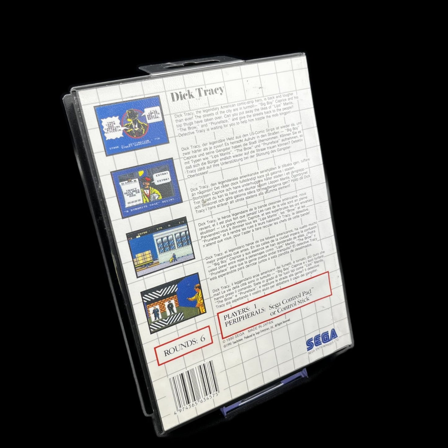 DICK TRACY - Sega Master System - mit Box PAL Version - Zustand sehr gut