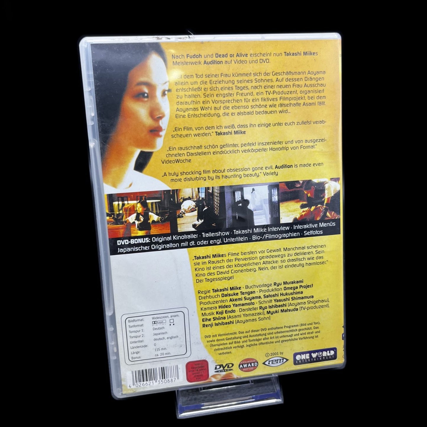 Audition - Takashi Miike - Horrorfilm - Slasher - DVD - Sehr guter Zustand