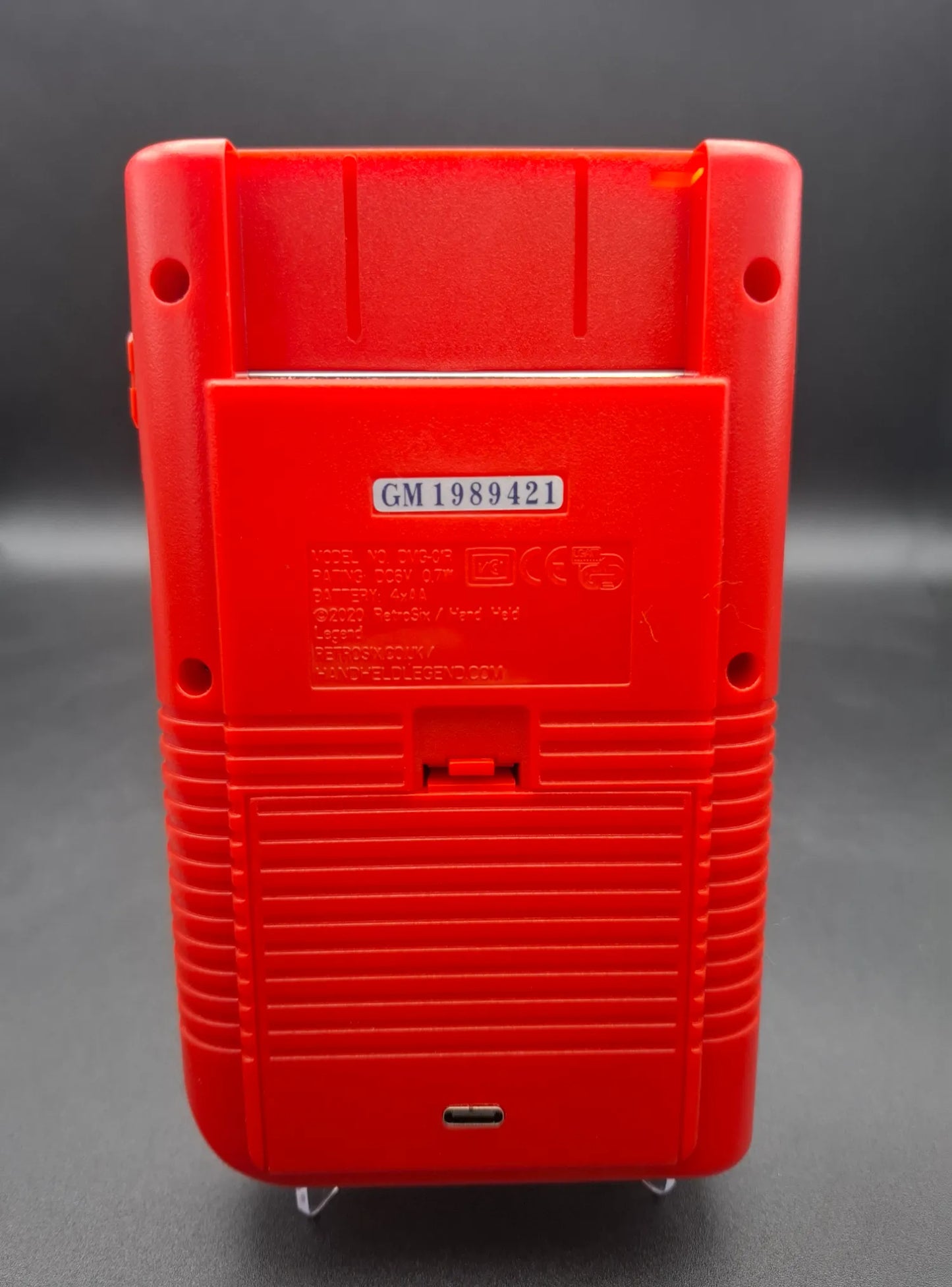 Nintendo Gameboy DMG - Rot - Beleuchtestes IPS Display - LiPo Akku Mod