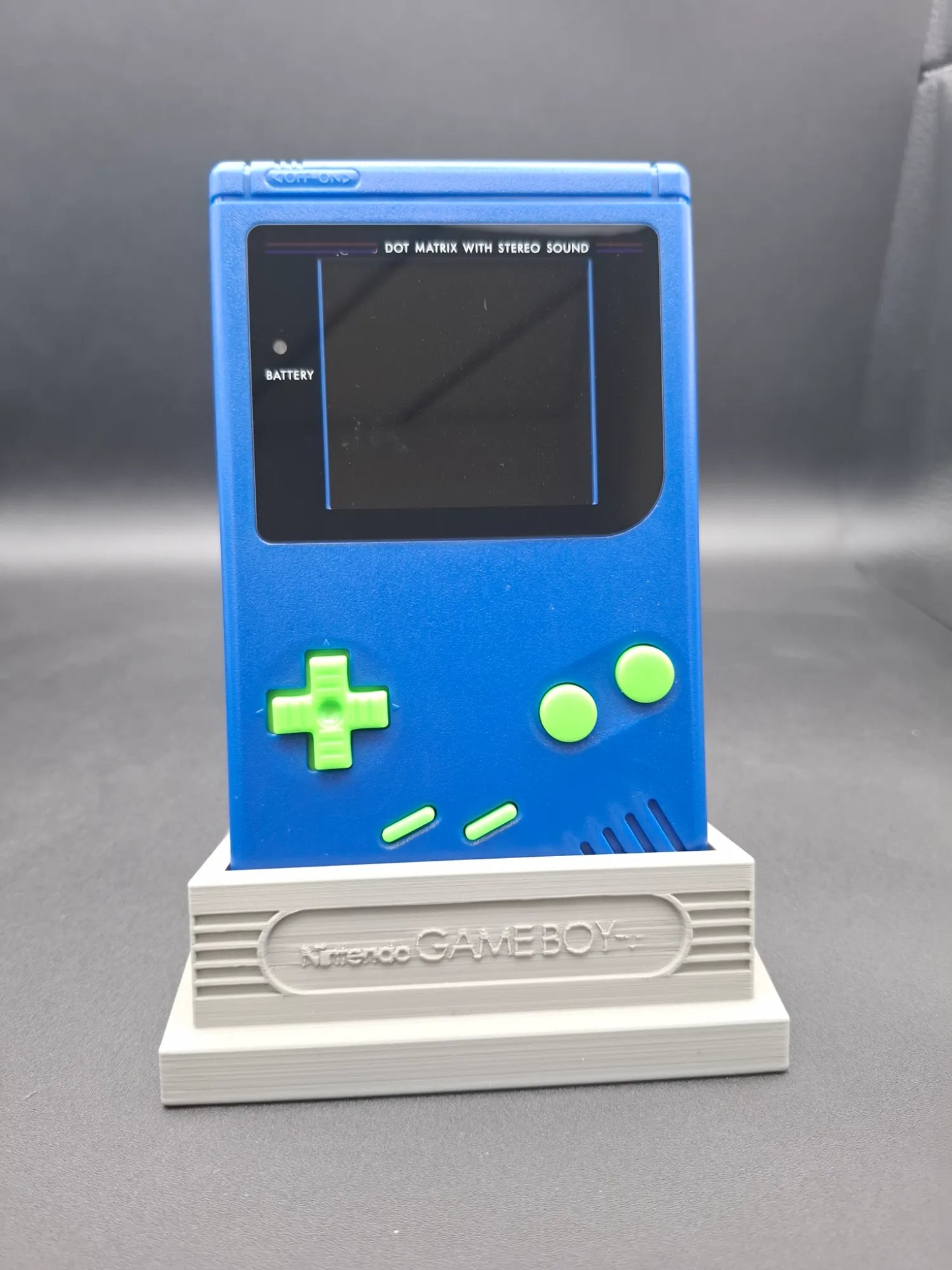 Nintendo Gameboy DMG - Blau - Modded - Beleuchtestes IPS Display - LiPo Akku Mod