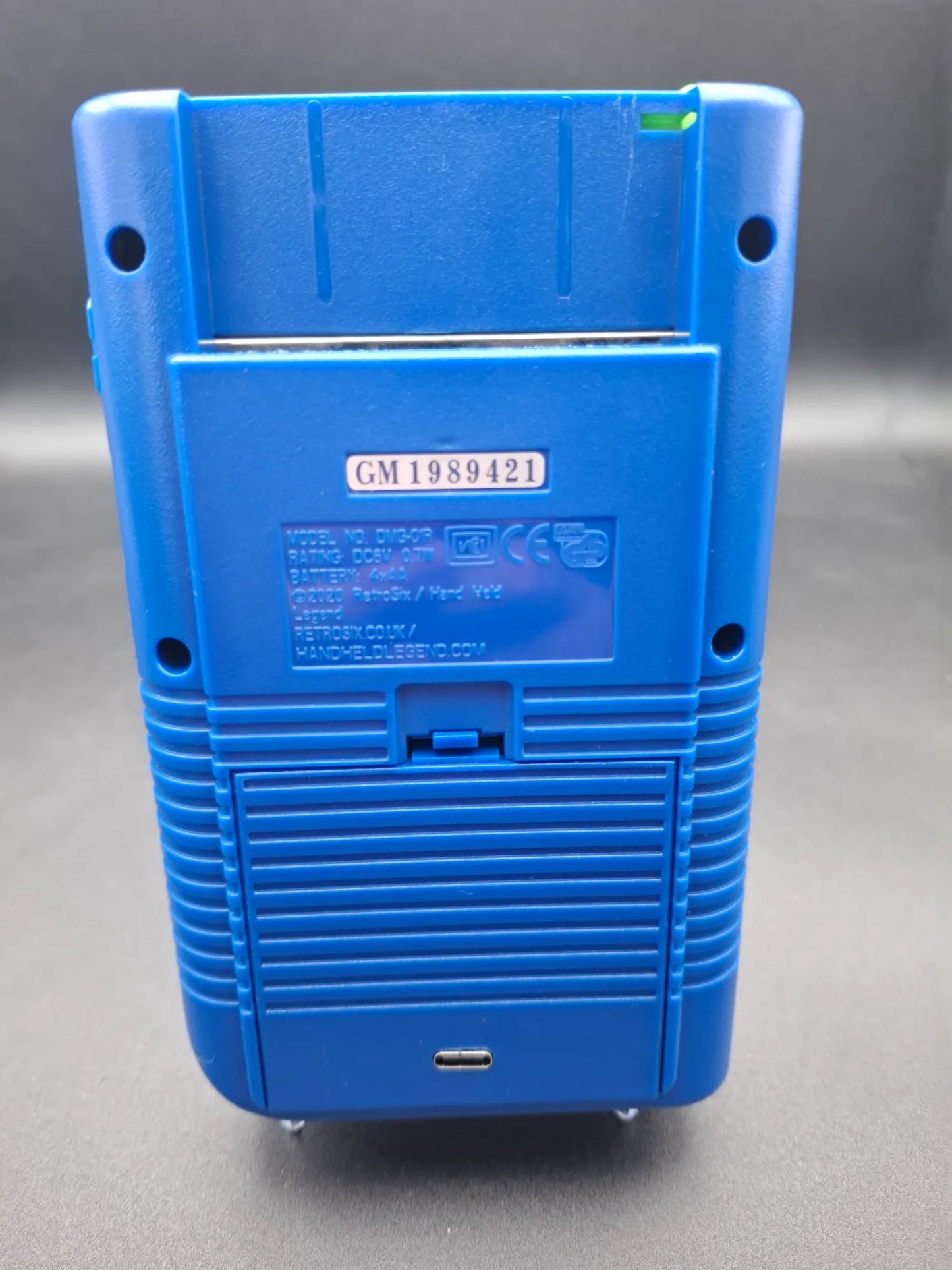Nintendo Gameboy DMG - Blau - Modded - Beleuchtestes IPS Display - LiPo Akku Mod