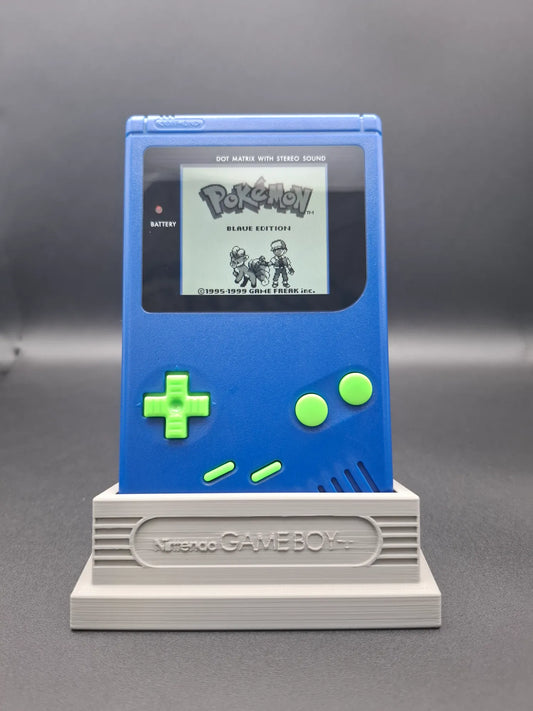 Nintendo Gameboy DMG - Blau - Modded - Beleuchtestes IPS Display - LiPo Akku Mod