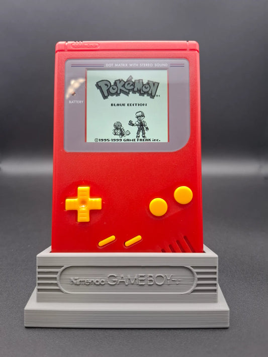 Nintendo Gameboy DMG - Rot - Beleuchtestes IPS Display - LiPo Akku Mod