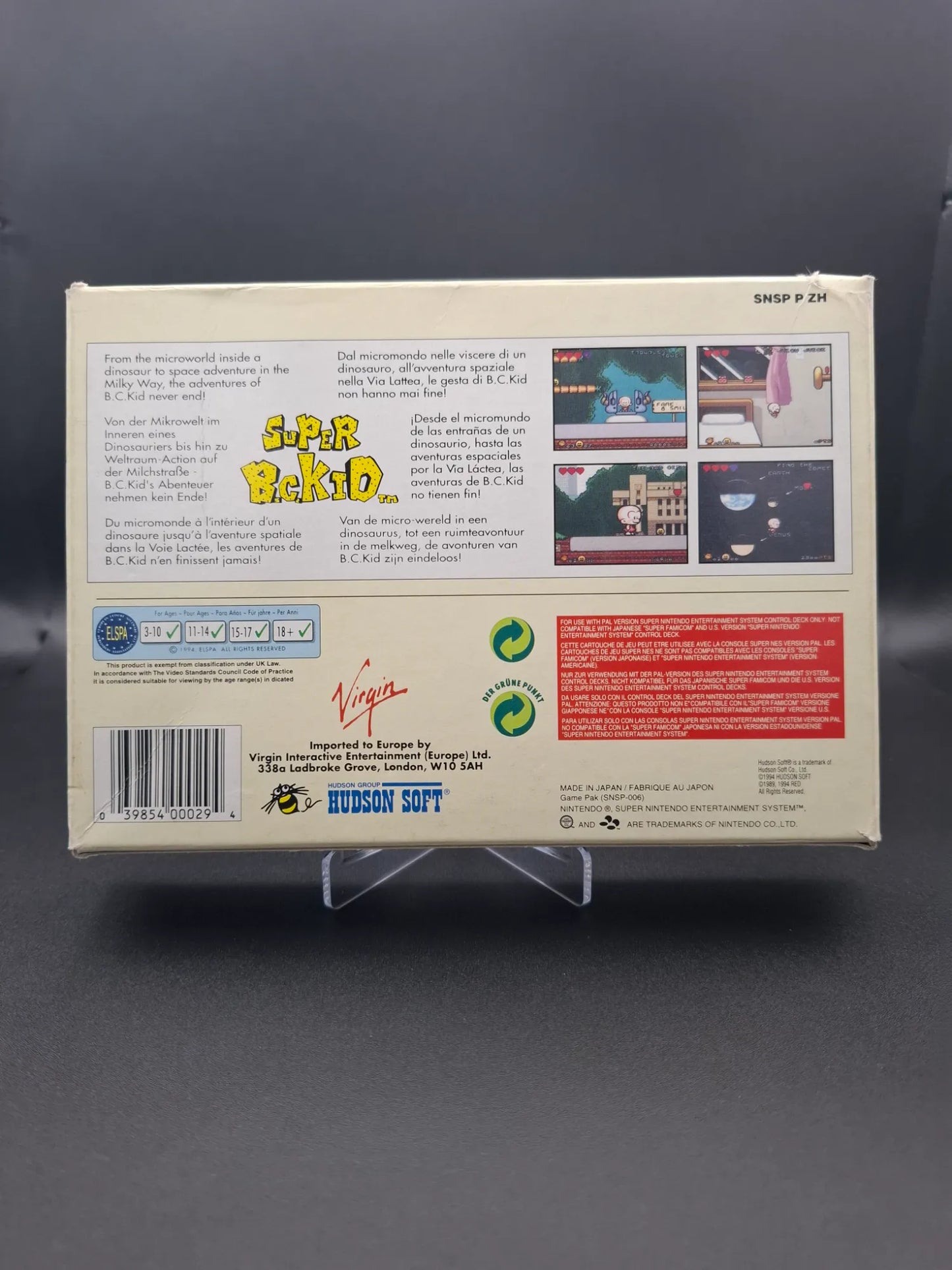 Super B.C. Kid - Super Nintendo / SNES - In OVP - PAL - Deutsch - Gebraucht