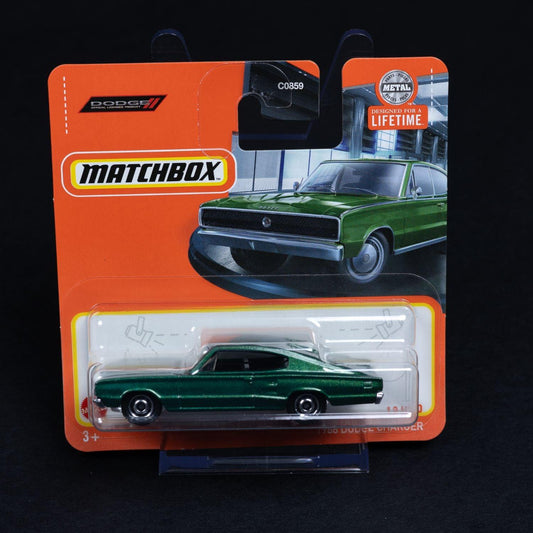 1966-dodge-charger-standmodell-mattel-matchbox-164-ovp-1 - Utopia Collectibles