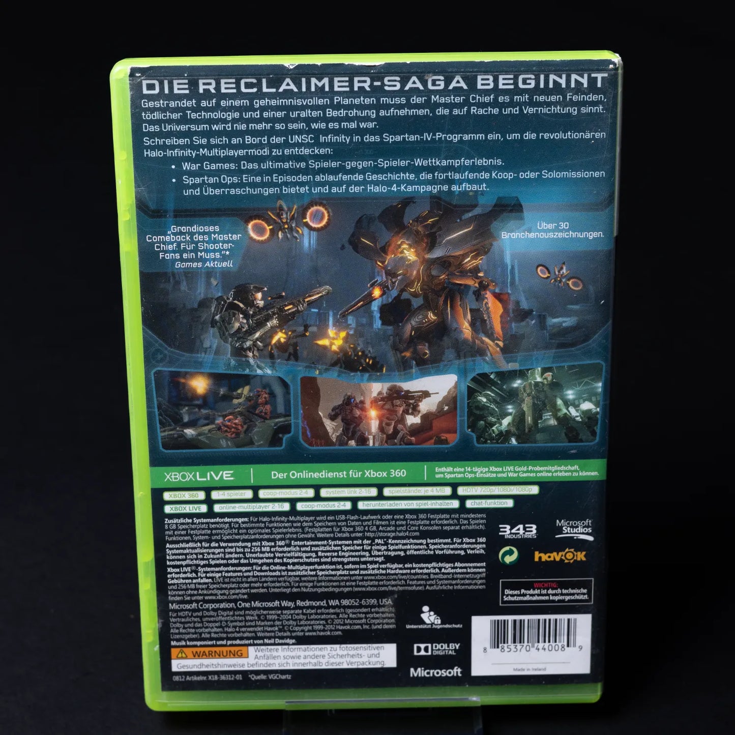 Halo 4 - 100% Uncut - 2 Disc XBOX 360 SPiel - CiB - PAL - Deutsch - Gebraucht