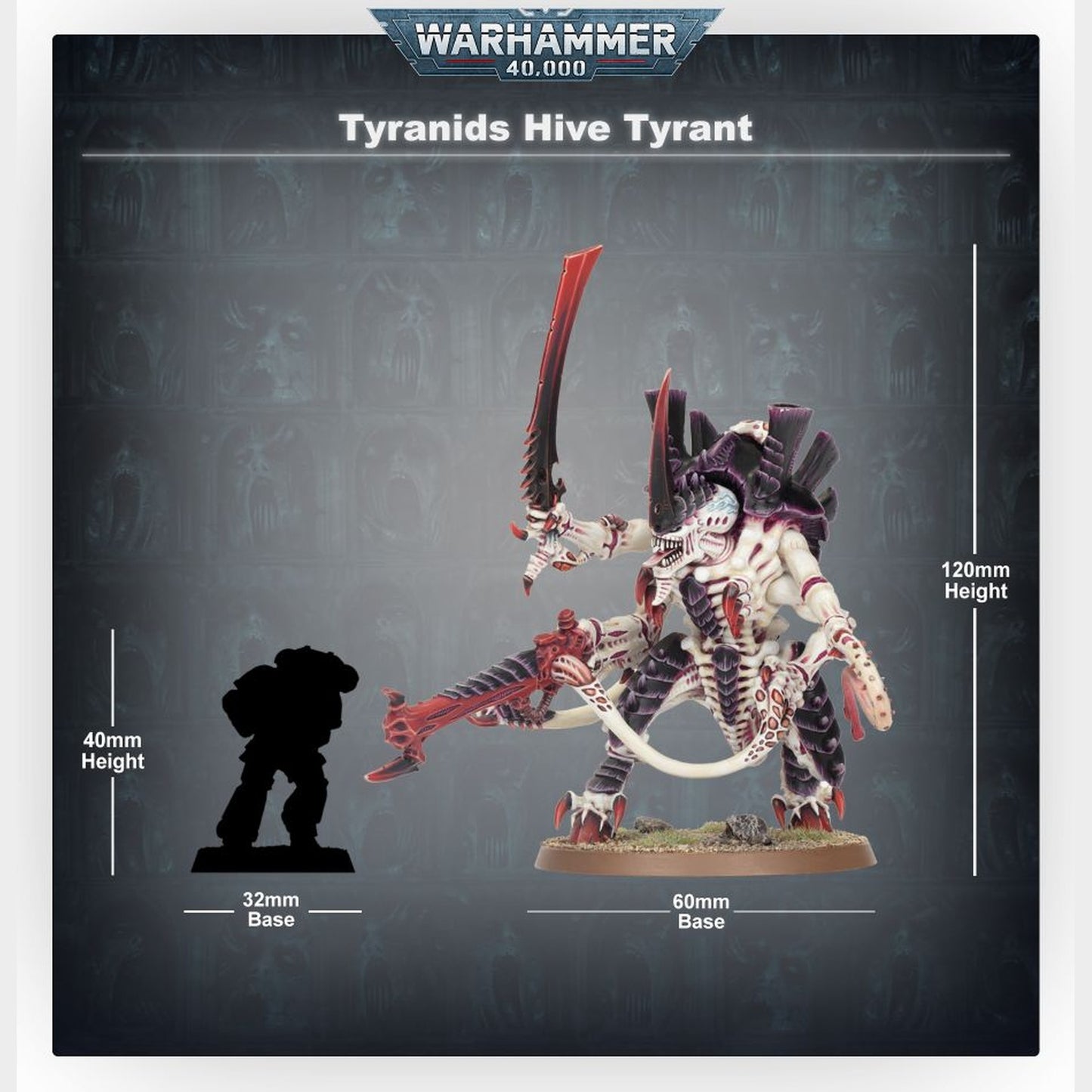 Warhammer 40k Tyranids: Schwarmtyrant Tyraniden Bausatz Miniaturen - Neu & OVP