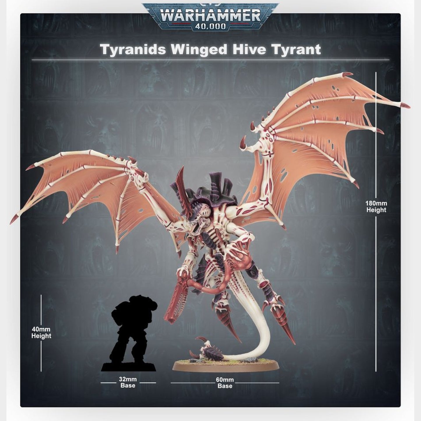 Warhammer 40k Tyranids: Schwarmtyrant Tyraniden Bausatz Miniaturen - Neu & OVP