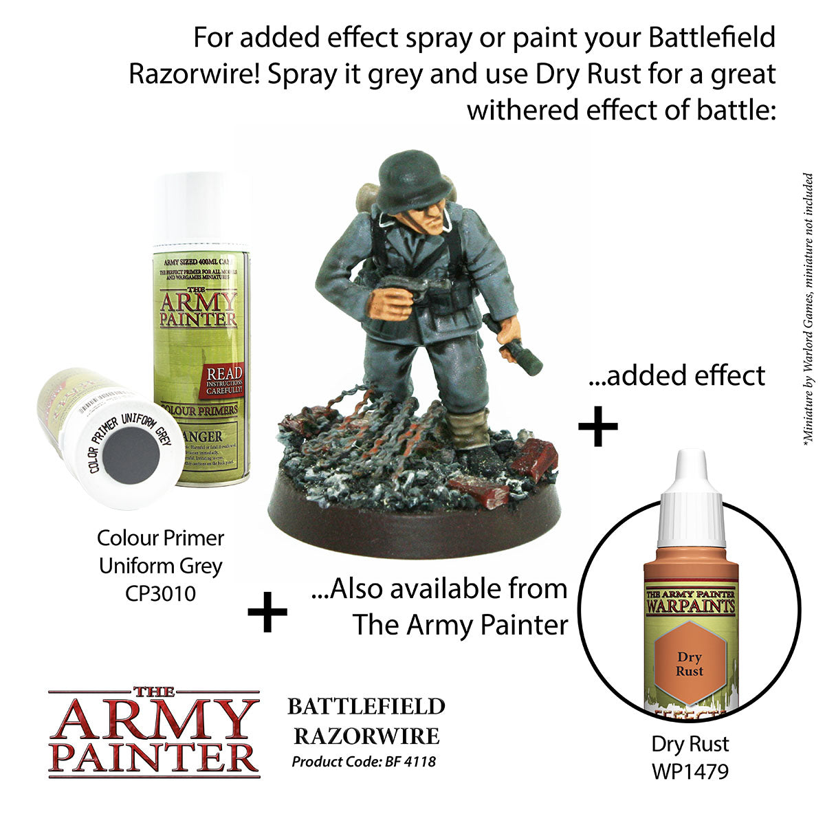 The Army Painter - Battlefield Razorwire - 4 m Tabletop Wargaming Stacheldraht