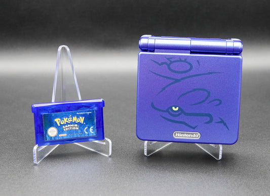 Nintendo Gameboy Advance SP Saphir Edition Set neues Gehäuse neue Displayscheibe