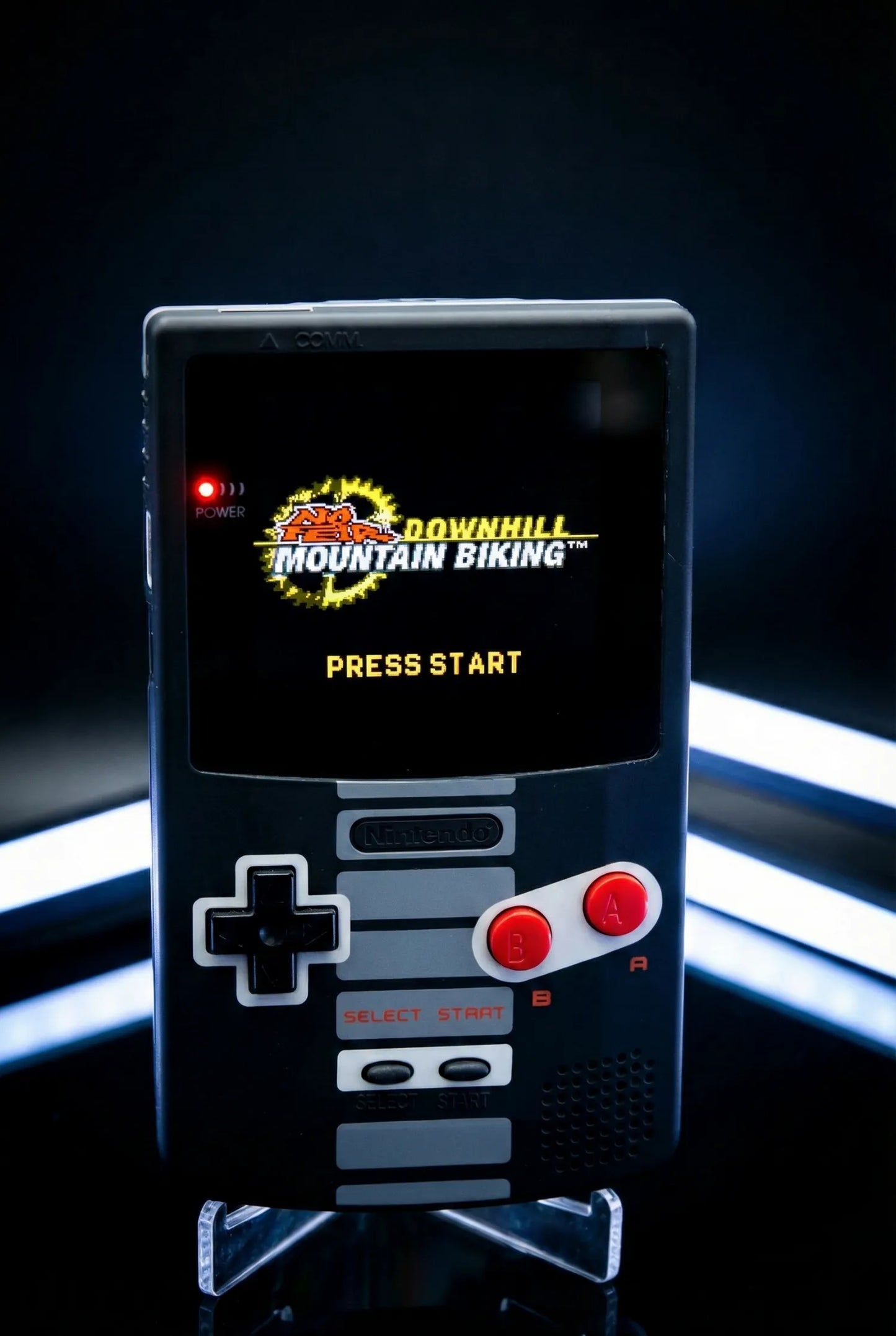 Gameboy Color - Schwarz Grau - Modded - Oled Display neues Gehäuse LiPo Akku Mod