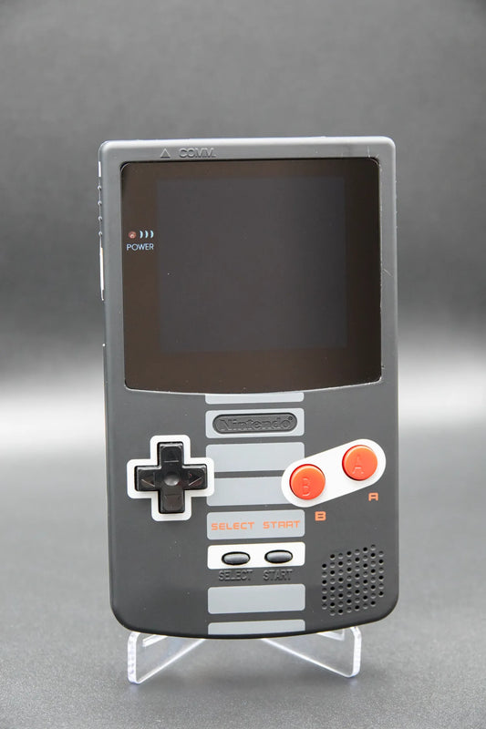 Gameboy Color - Schwarz Grau - Modded - Oled Display neues Gehäuse LiPo Akku Mod