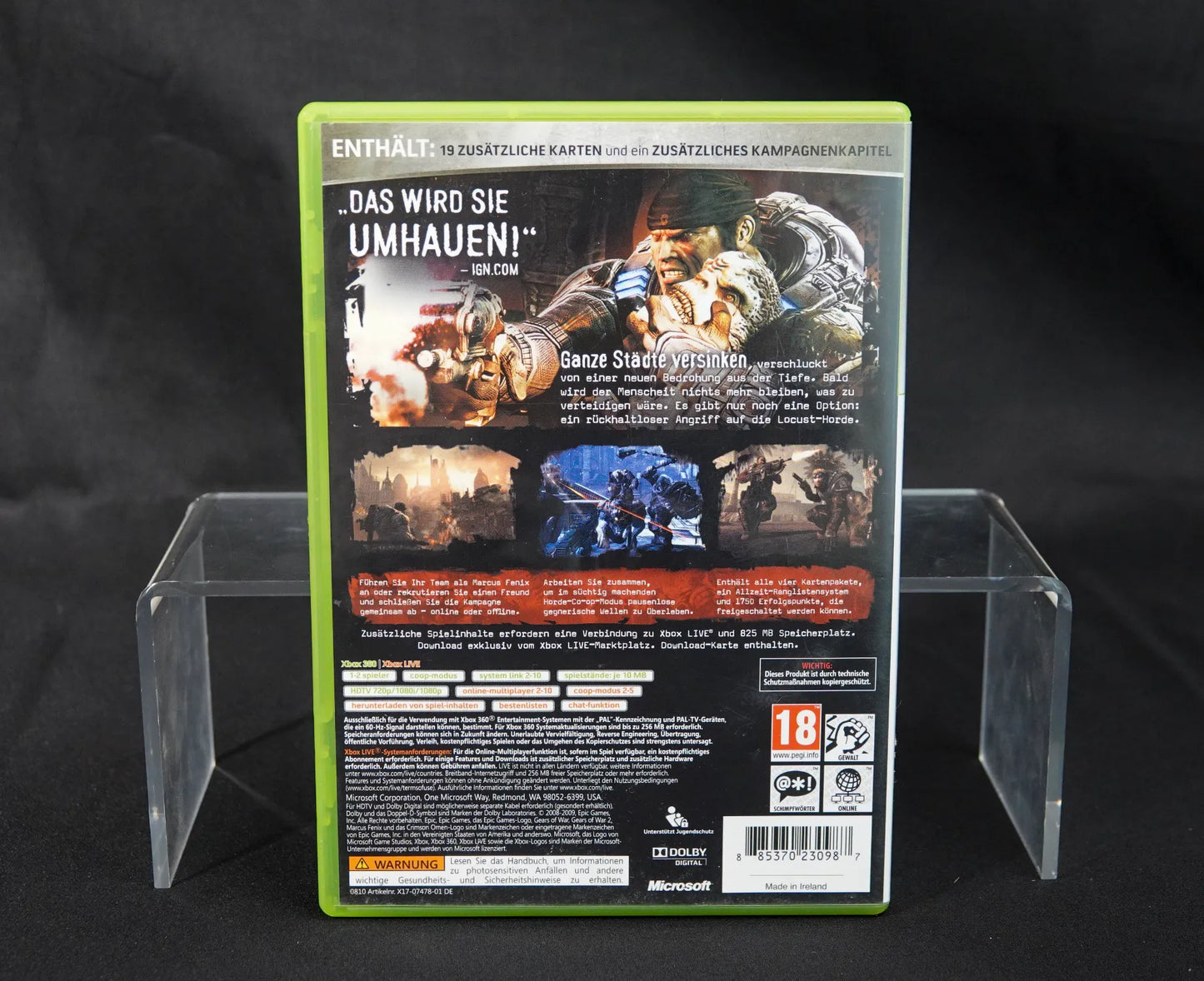 Gears of War 2 - XBOC 360 Classics - PAL - Deutsch - CiB - Gebraucht - FSK 18