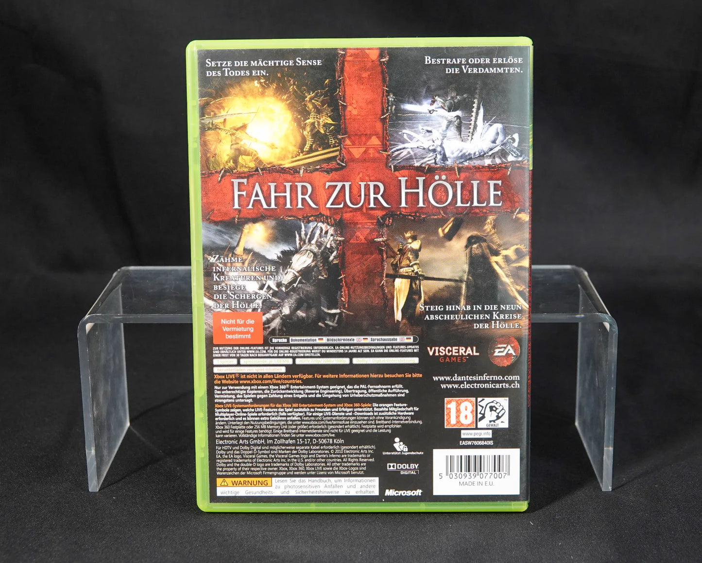 Dantes Inferno - XBOX 360 Spiel - PAL - Deutsch - CiB - Gebraucht - FSK 18