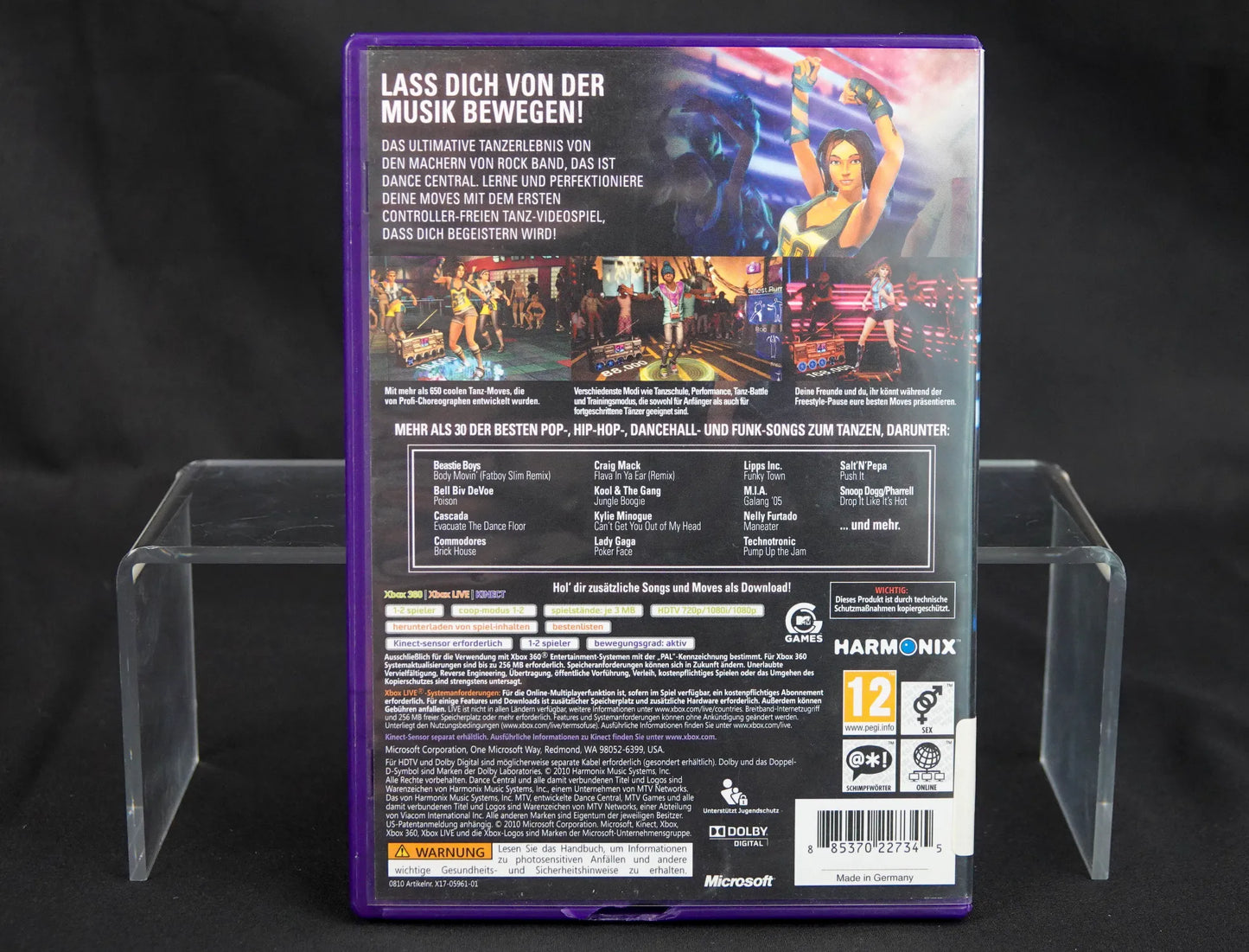 Dance Central - XBOX 360 Kinect Tanzspiel - PAL - Deutsch - CiB - Gebraucht
